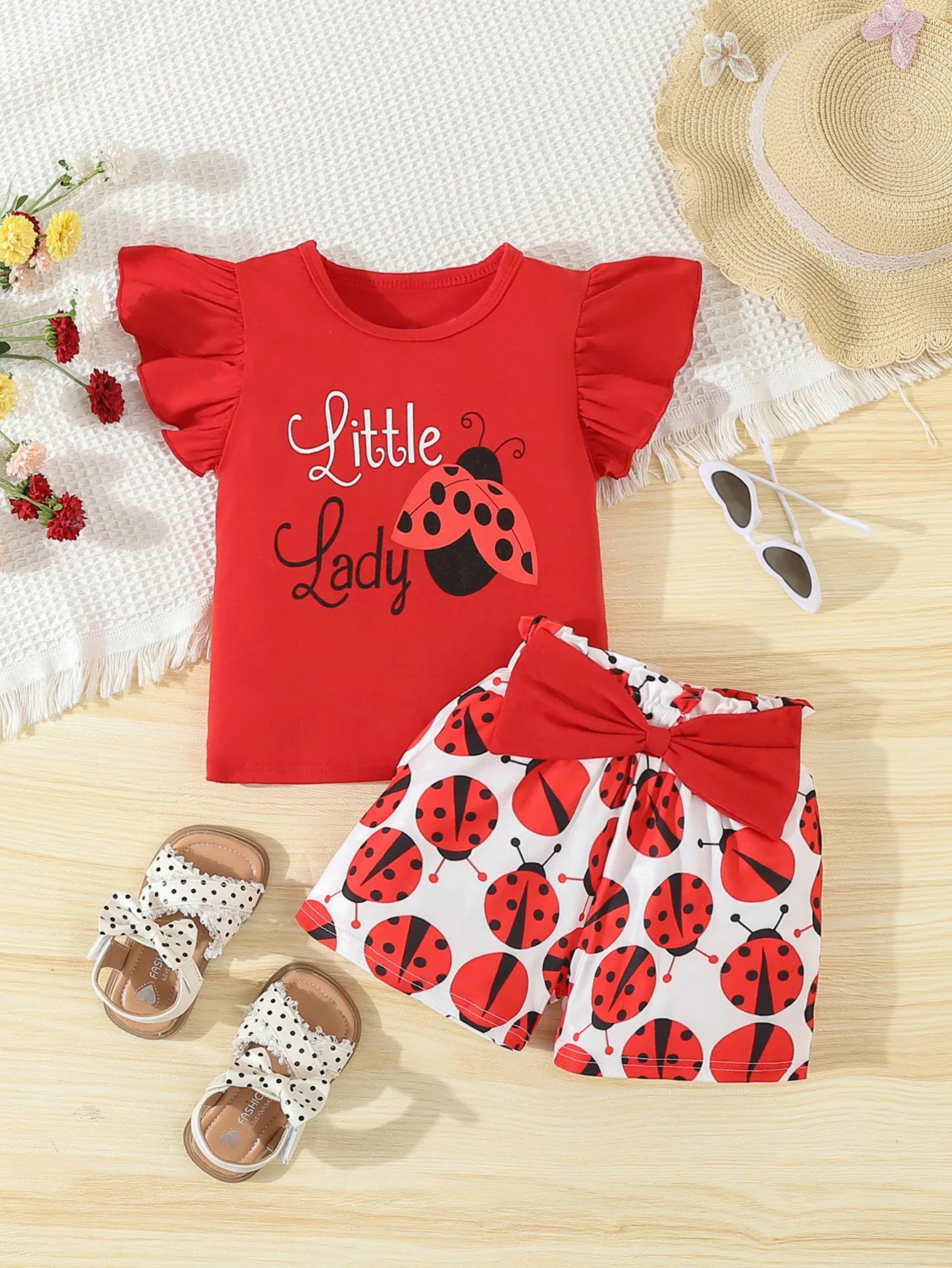 Baby Girls Sleeveless T-shirt +Causal