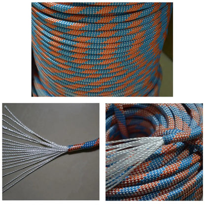 Climbing Rope Outdoor Emergency Rope 10m/20m/30m/50m Wear Resistant 9mm High Strength