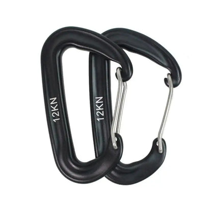 Durable 12KN D-Shaped Climbing Carabiner - 1pc