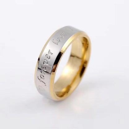 Unisex Men Women Fashion Couple Ring Steel Forever Love ( lovers gift )