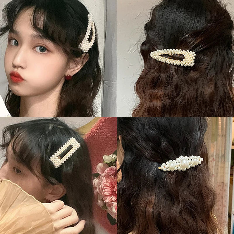 Simulated Pearl Hair Clips For Women Korean Women Hairpins