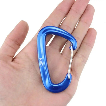 Durable 12KN D-Shaped Climbing Carabiner - 1pc