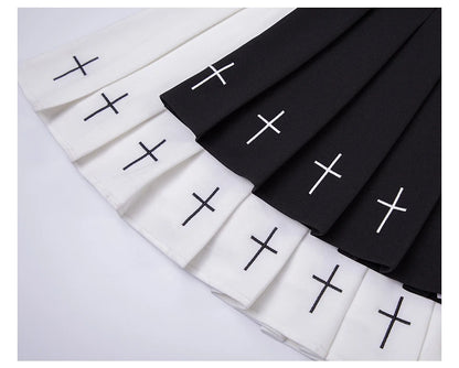 Urban Sweet: Elastic Waist Cross Skirt