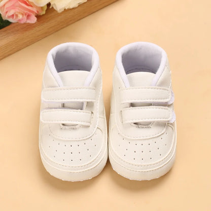 boy and girl Spring Shoe Newborn Walking Shoe White Soft-soled Sneaker 0-18 months (Non-Slipper)