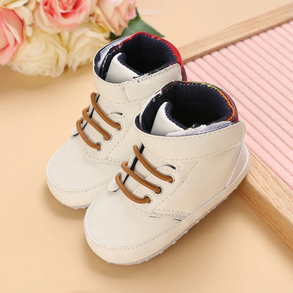 boy and girl Spring Shoe Newborn Walking Shoe White Soft-soled Sneaker 0-18 months (Non-Slipper)