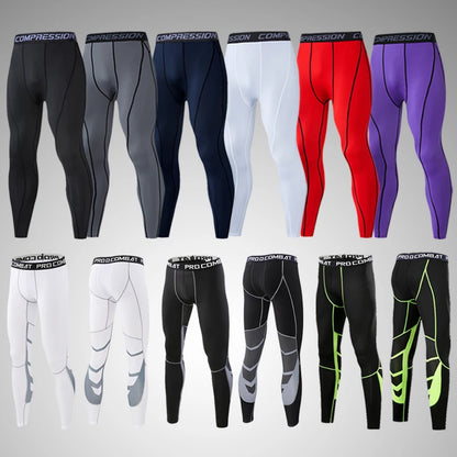 Men's Compression Pants Cycling Running Basketball Fitness & Gym