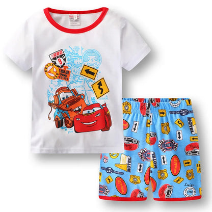 New Summer Cotton Kids Pyjamas Children Sleepwear Baby Set Boys Girls