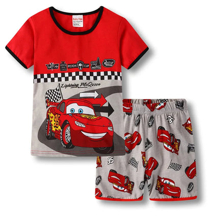 New Summer Cotton Kids Pyjamas Children Sleepwear Baby Set Boys Girls