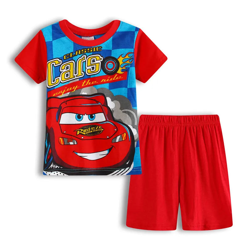 New Summer Cotton Kids Pyjamas Children Sleepwear Baby Set Boys Girls