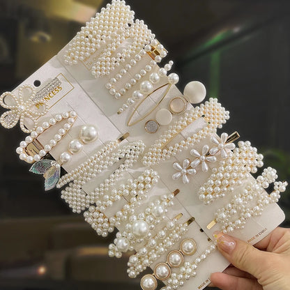 Simulated Pearl Hair Clips For Women Korean Women Hairpins