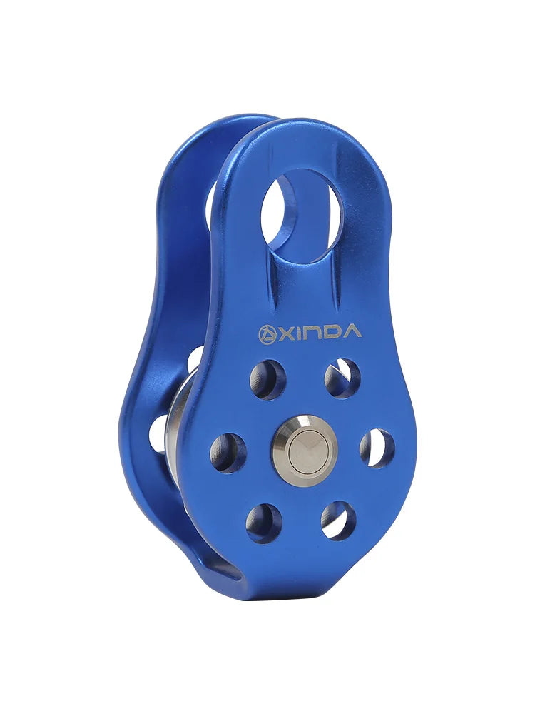 Rock Climbing Pulley Fixed Single Sheave Pulley Outdoor Survival Tool High Altitude Traverse Hauling Gear