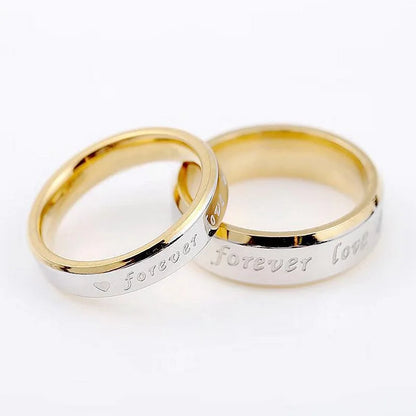 Unisex Men Women Fashion Couple Ring Steel Forever Love ( lovers gift )