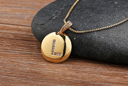 Nidin Top Quality Women Girls Initial Letter Necklace 26 A-Z beautiful gift