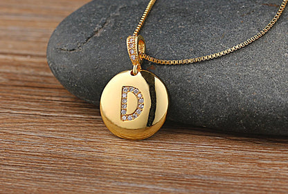 Nidin Top Quality Women Girls Initial Letter Necklace 26 A-Z beautiful gift