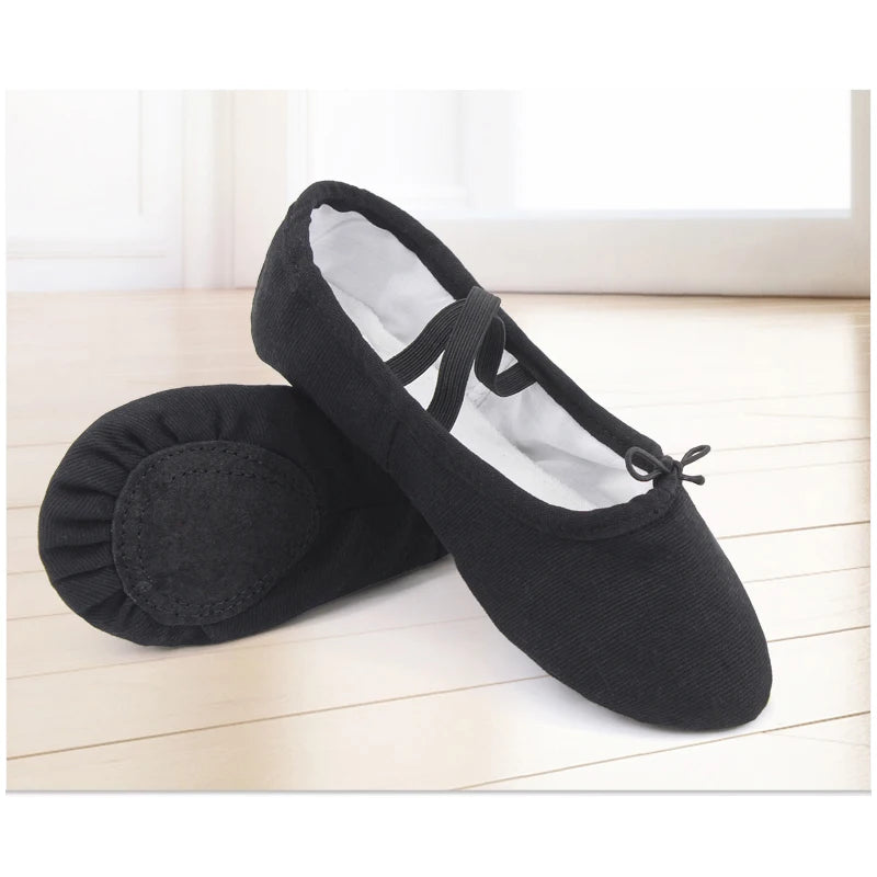 Ballet Shoes Canvas for Girls Dance Slippers  for Kids Ballerina