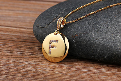 Nidin Top Quality Women Girls Initial Letter Necklace 26 A-Z beautiful gift