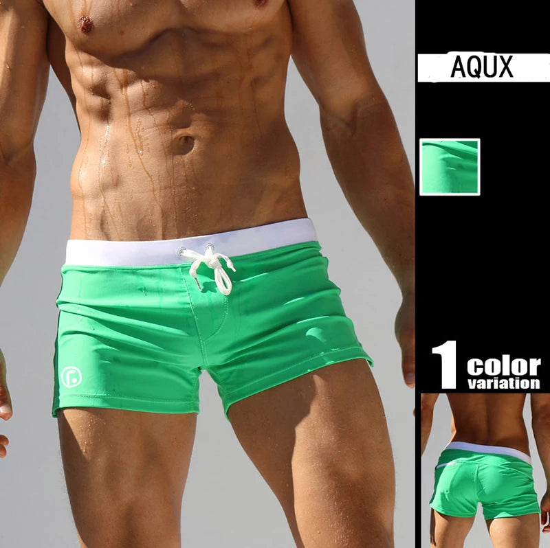 men's Swimwear Low Waist Surfing Trunk swim short sexy personality Swimsuit male