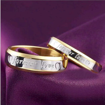 Unisex Men Women Fashion Couple Ring Steel Forever Love ( lovers gift )