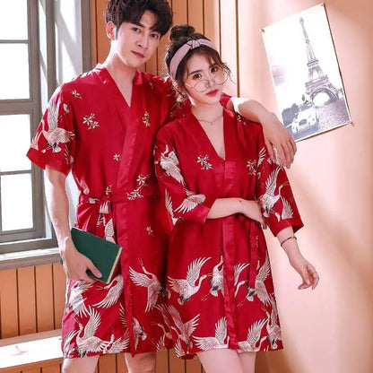 lovely Home Service Sleep Wear Silk Satin Pajamas Holiday & Honeymoon Sleepwear