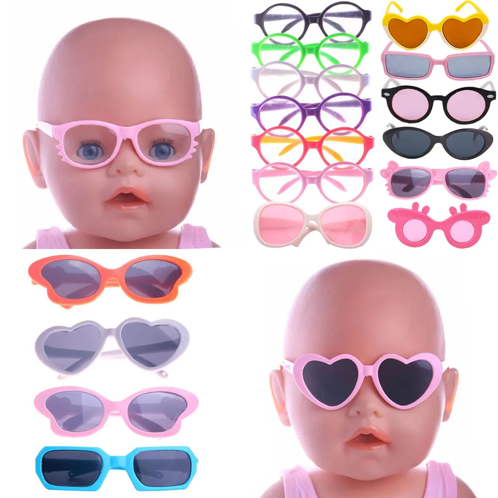 Doll Clothes Glasses 10 Colors Doll Accessories Fit 18 Inch American Doll