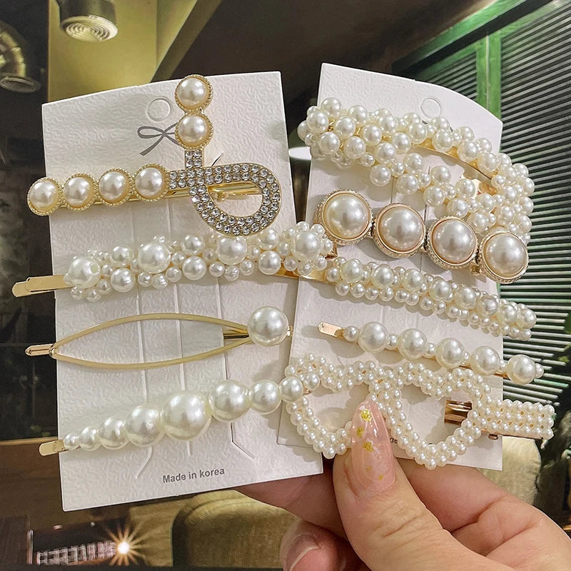 Simulated Pearl Hair Clips For Women Korean Women Hairpins