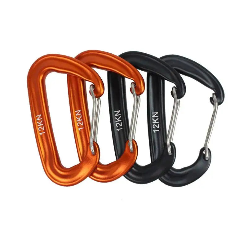 Durable 12KN D-Shaped Climbing Carabiner - 1pc