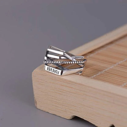 Charm Initial: Sterling Silver Letter Ring