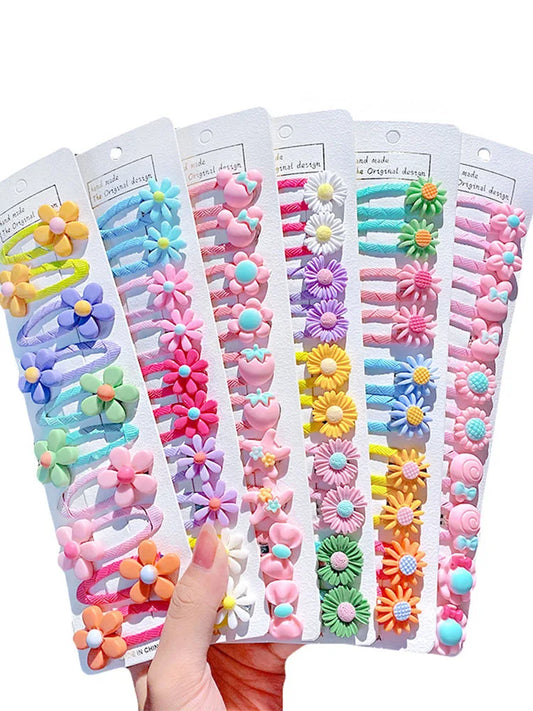 Cute Cartoon Hair Accessories - 10pcs for Girls