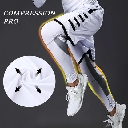 Men's Compression Pants Cycling Running Basketball Fitness & Gym