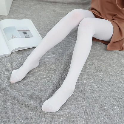 Kids Pantyhose Ballet Dance Tights For Girls Stocking Children Velvet White Pantyhose Girls