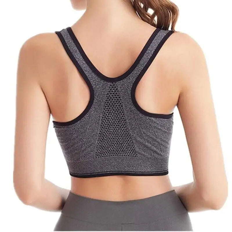 Front Zipper High Stretch Breathable Sports Bra Gym wear