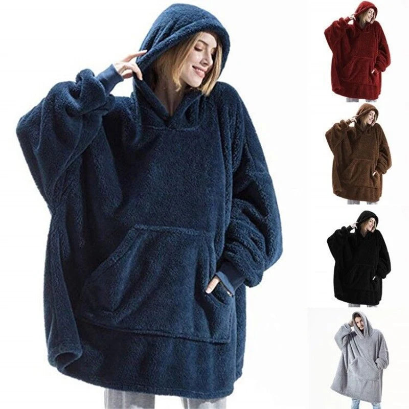 Women's Double-Faced Fleece Hoodie for Winter 2025