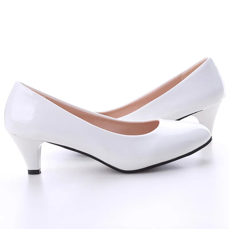 Shoes Ladies Pumps Medium Heel (Weeding Shoes and Office Work )