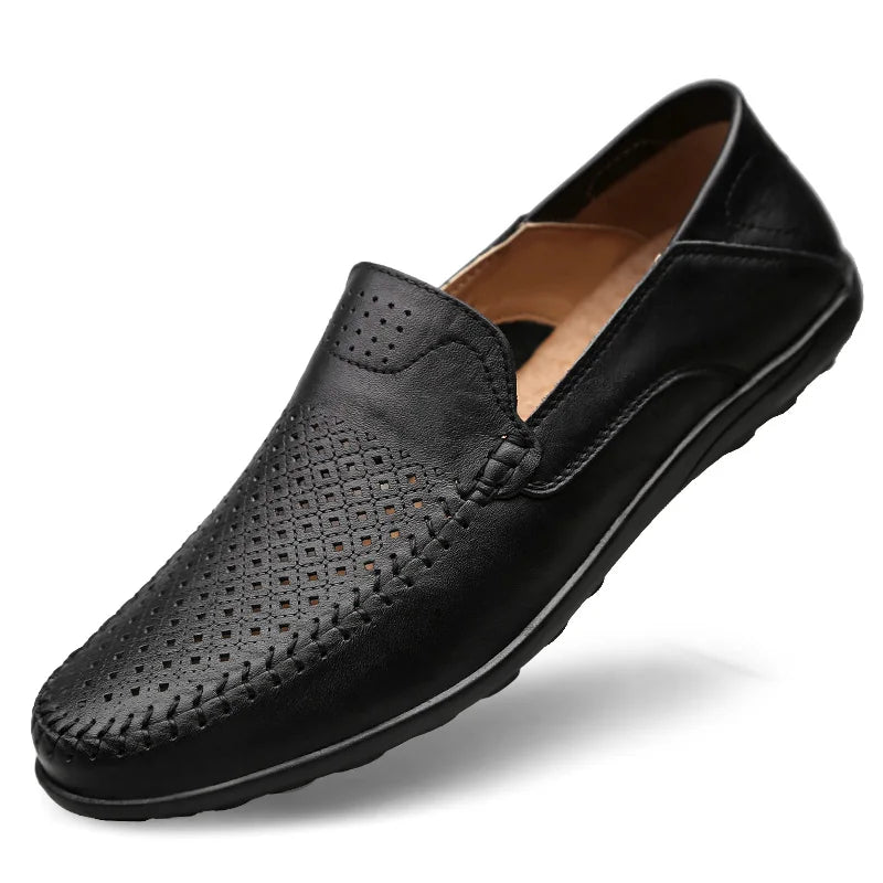 Italian style luxury leather brand shoes for men plus size comfort for walking