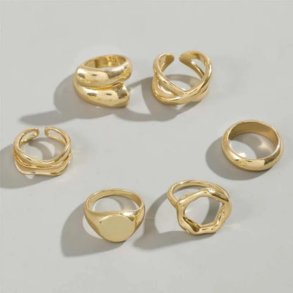 Radiant Bands: Gold Open Rings