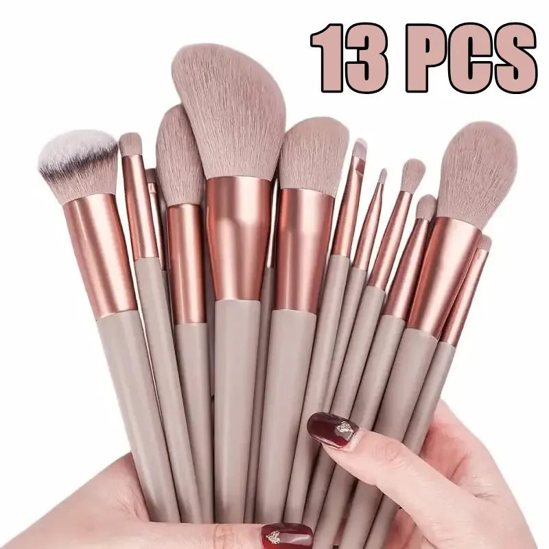 Soft Fluffy Makeup Brush Set - 13pcs