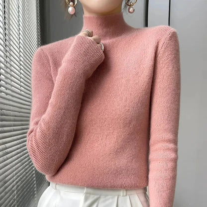 Solid Color Slim Fit Knit Sweater