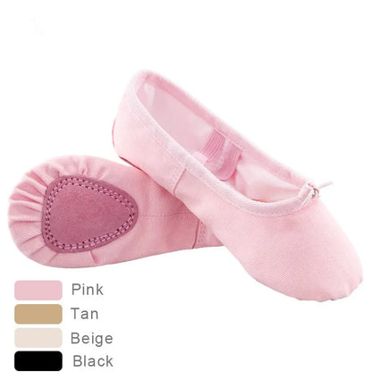 Ballet Shoes Canvas for Girls Dance Slippers  for Kids Ballerina