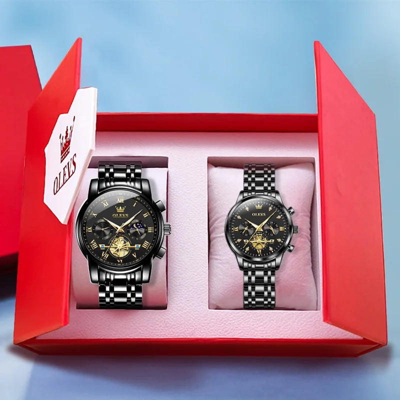 Top Luxury Brand Quartz Couple Watch Lover Gift Couple Gifts