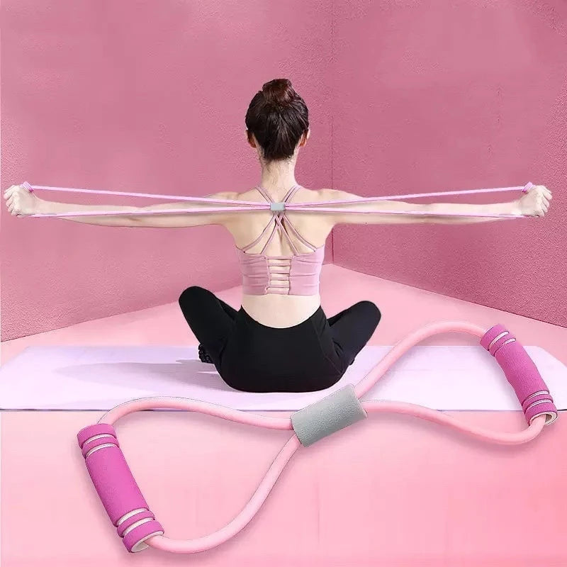 man and women Resistance Bands with Foam Sport At Home Yoga Fitness Accessories