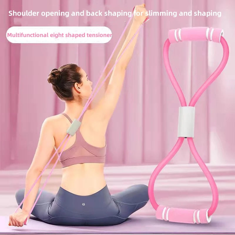 man and women Resistance Bands with Foam Sport At Home Yoga Fitness Accessories