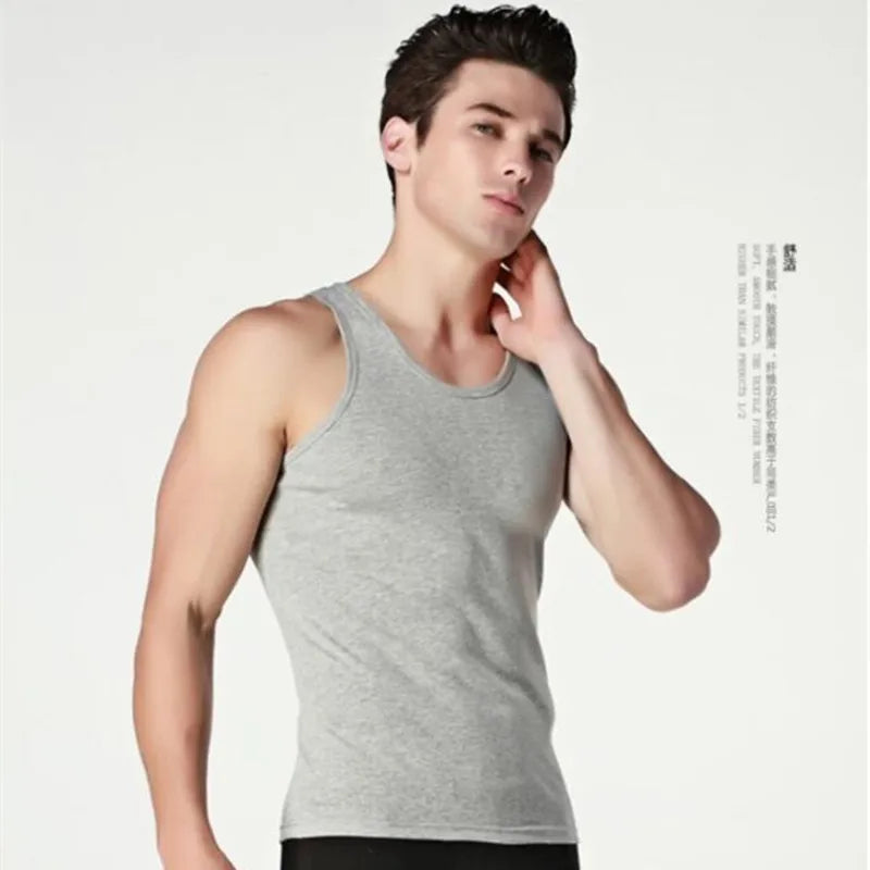 Hot Sale 3pcs / 100% Cotton Mens Vest  Sleeveless