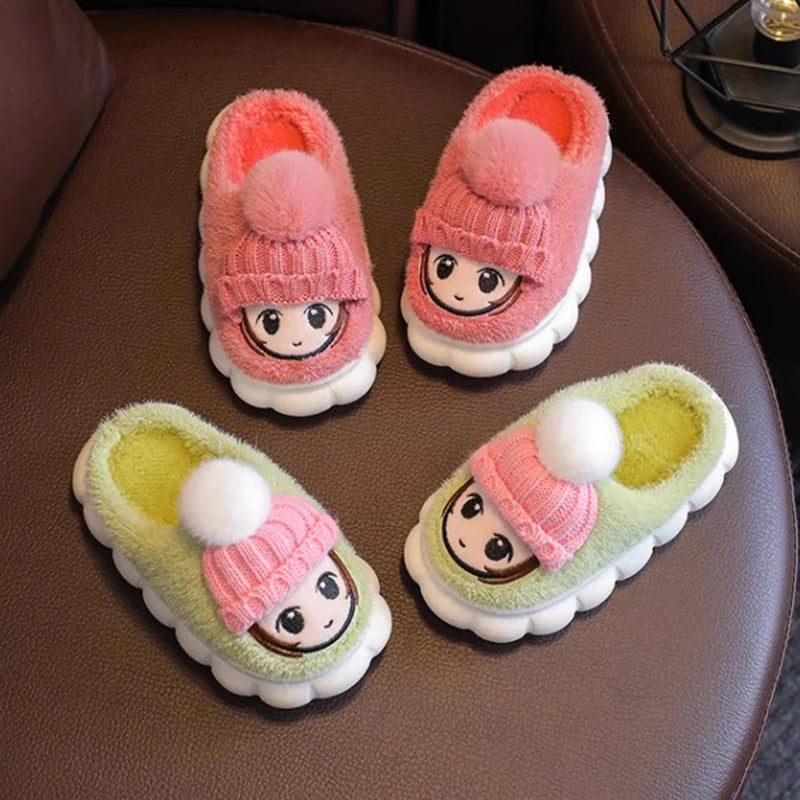 Children's cotton slippers women's autumn and winter home warmth boys'