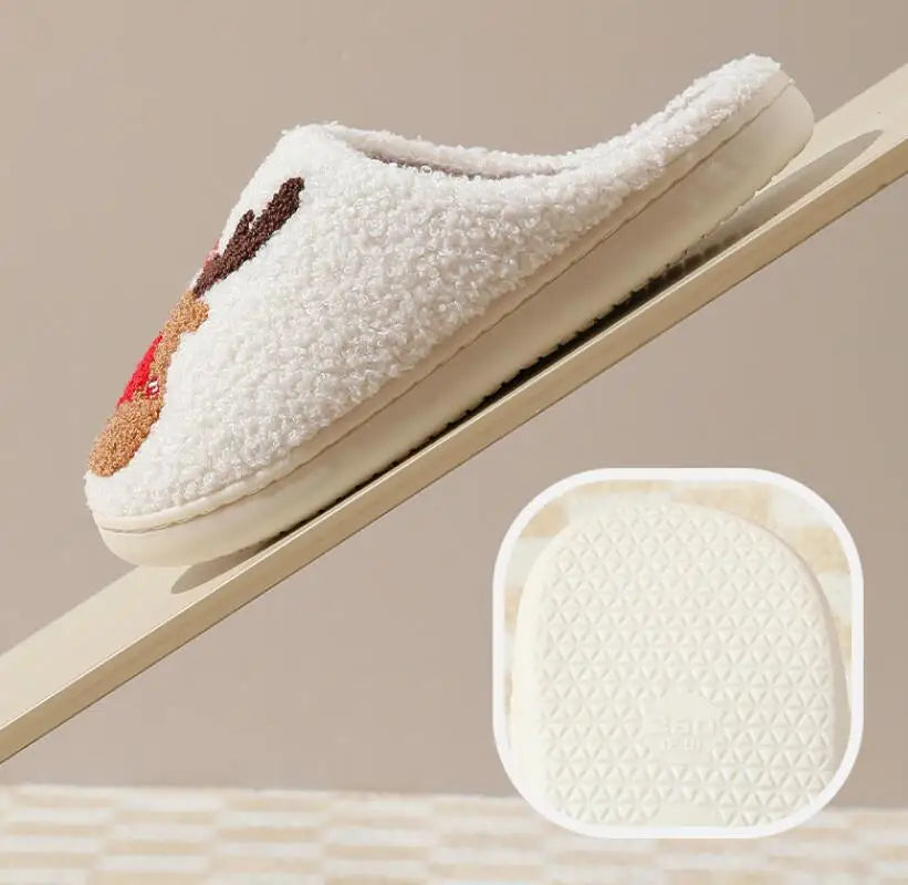 New Christmas Cotton Slippers For Men Women