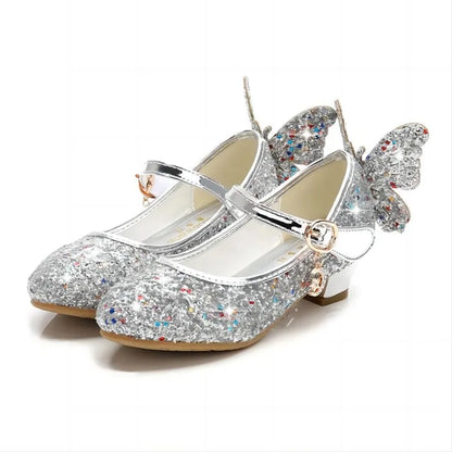 Glittery Shoes for Girls' Dance Parties: A Fashionable Choice for Young Dancers