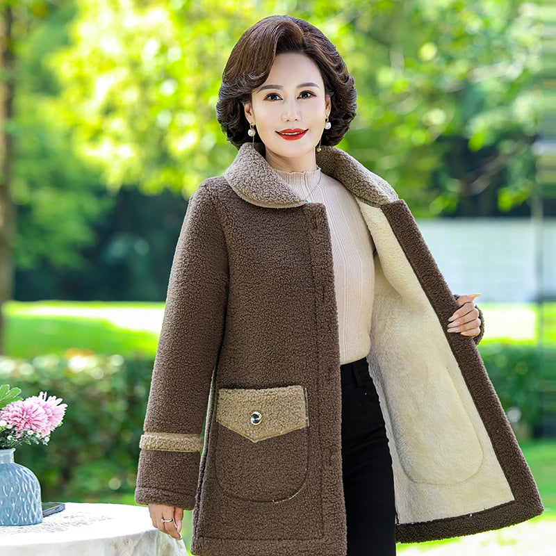 Autumn Winter Women Jacket Warm Coat Ladies Lamb Female Jacket