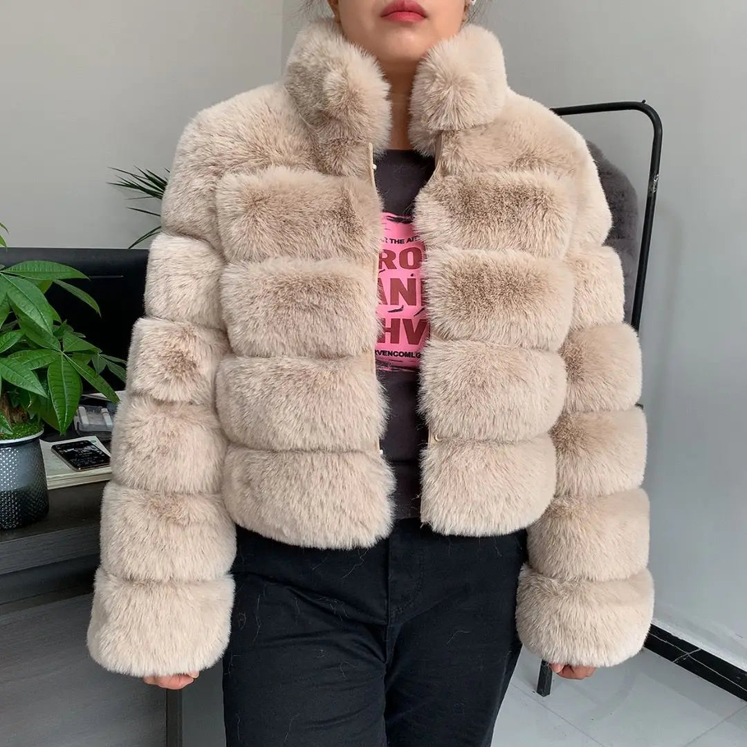 Winter Glam: High Quality Fur Jacket