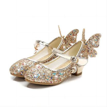 Glittery Shoes for Girls' Dance Parties: A Fashionable Choice for Young Dancers