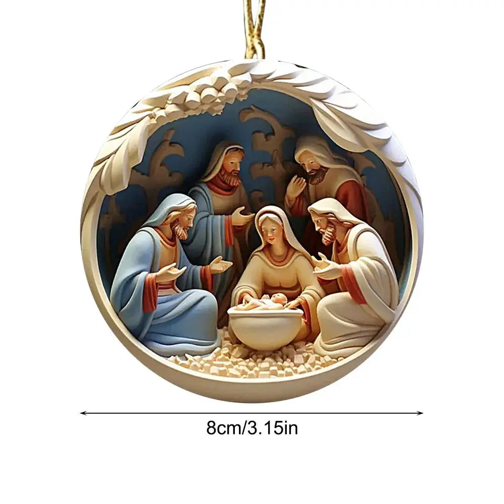 Holy Night 2025: Acrylic Jesus Nativity Ornament