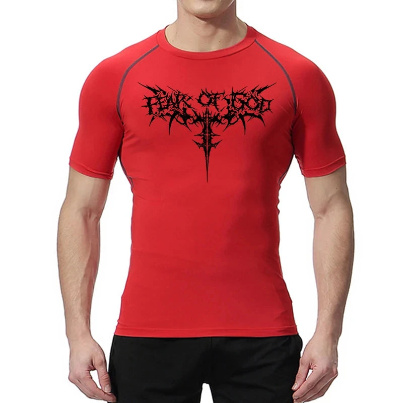 Men's Graphic Compression T-Shirts: Quick-Drying Sportswear